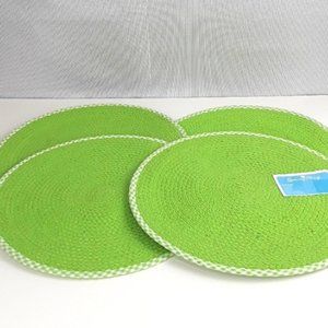 Gingham Trim Placemats, Set of 4